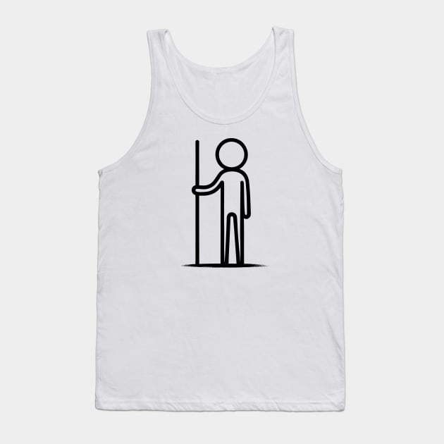 Stickman Leader Tank Top by Fossilized Pixel